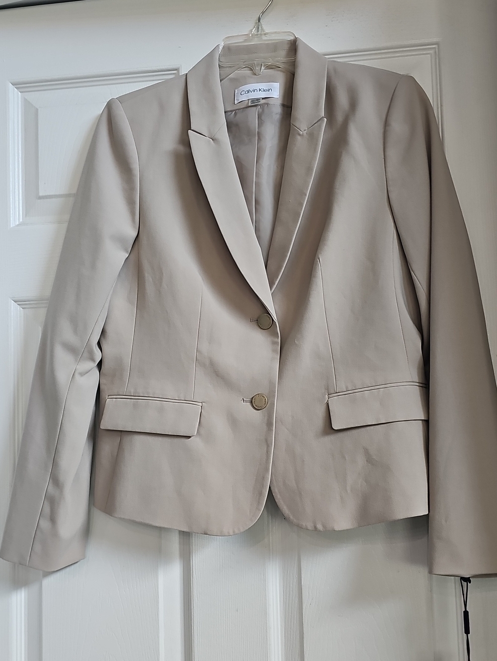 Calvin Klein Women's Beige Tailored Blazer